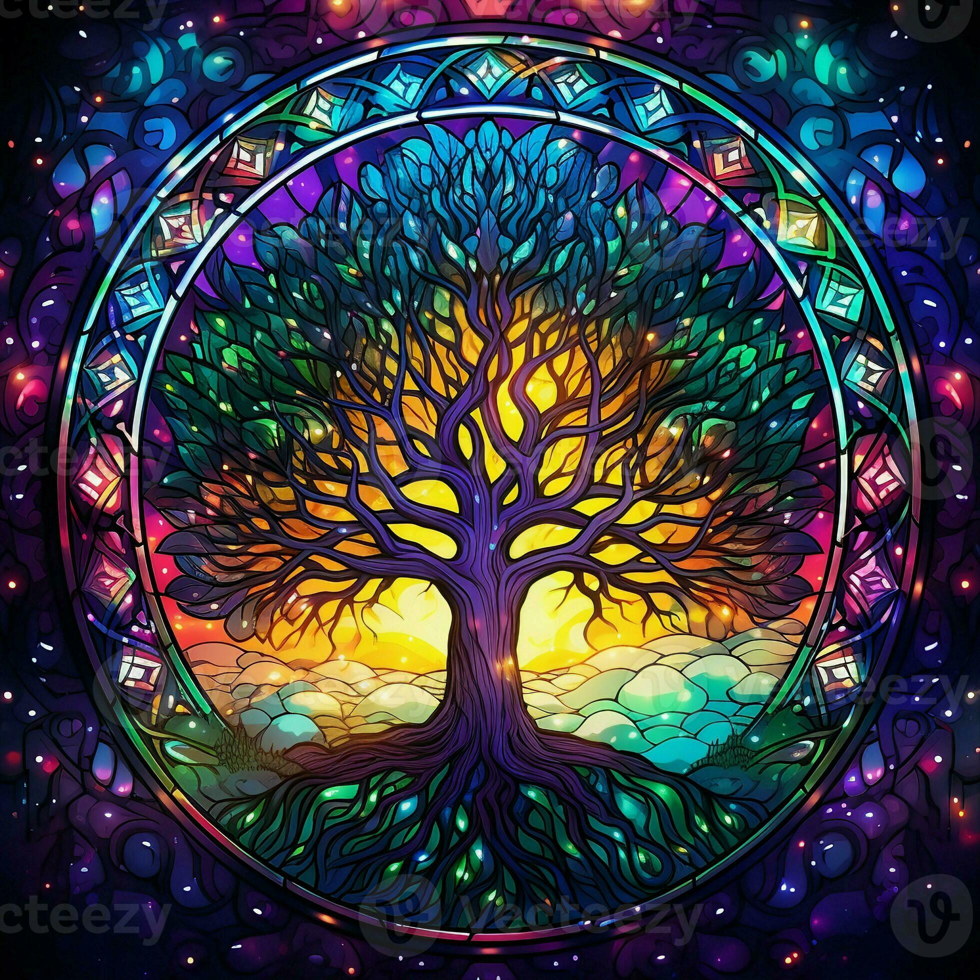 stained-glass-tree-round-frame-with-intricate-mandala-pattern-glass-ai-generated-27241741