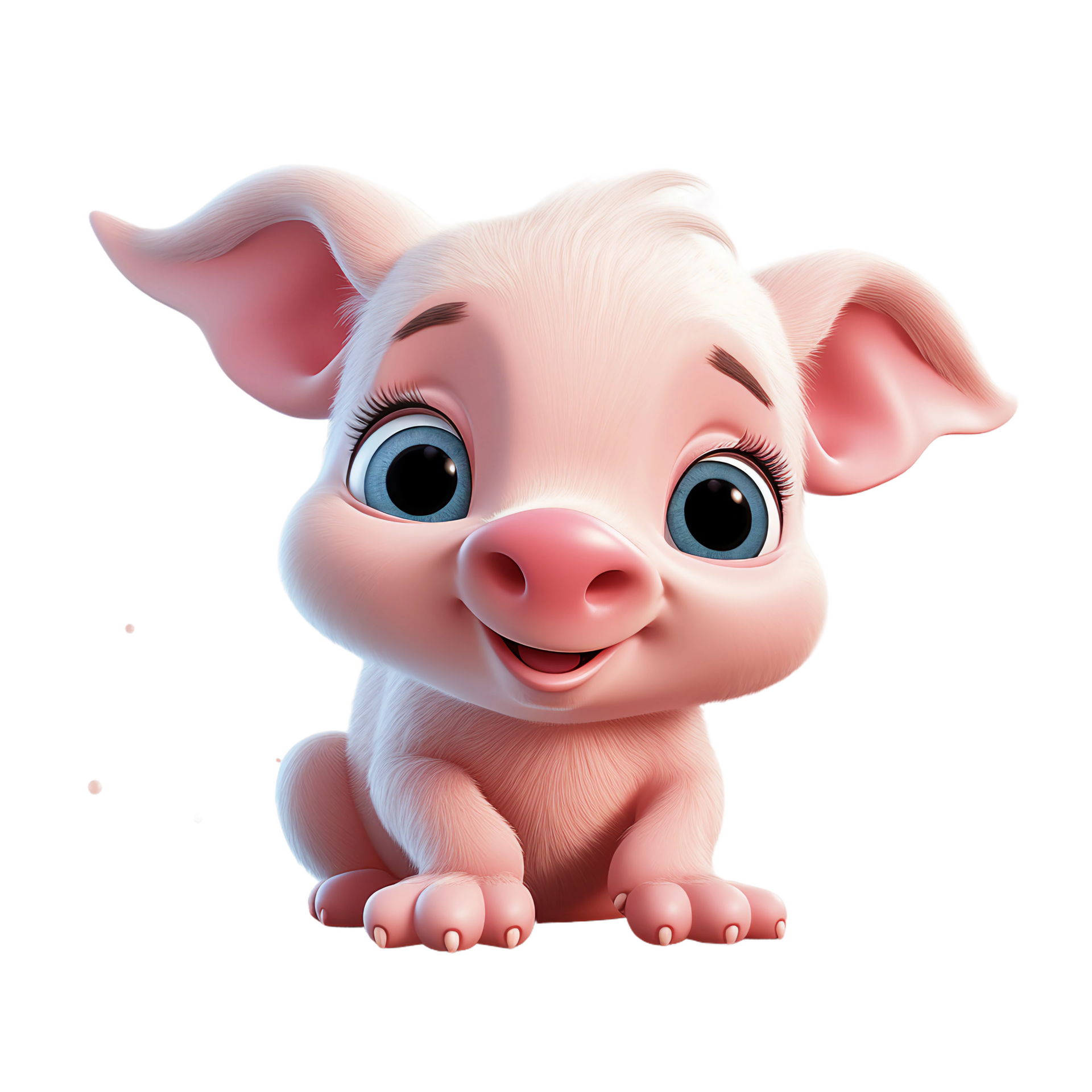 baby pig, cartoon piglet, clipart AI Generated 27241799 PNG