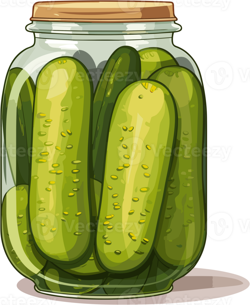 Pickled Cucumber Illustration clipart ai generative png