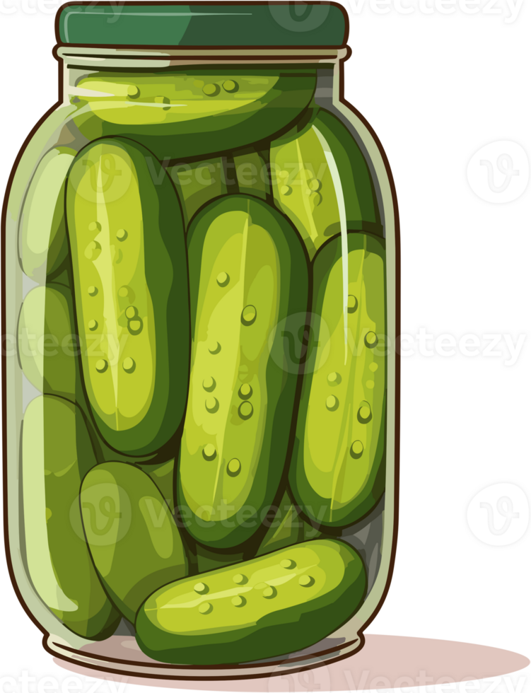 Pickled Cucumber Illustration clipart ai generative png