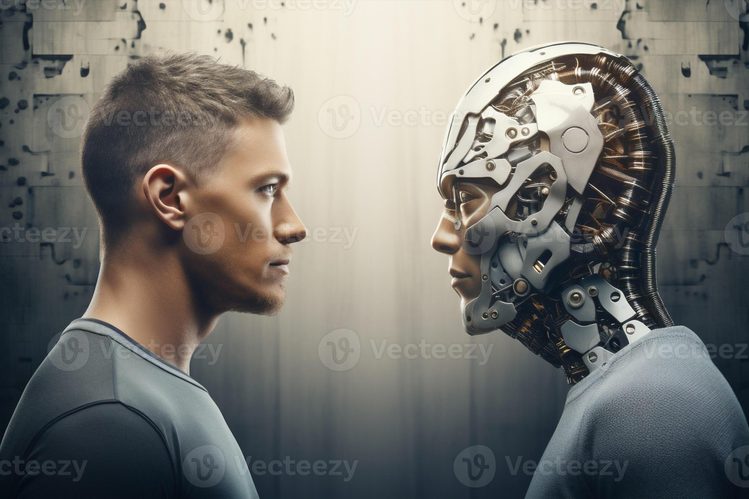 Robotic business futuristic cyborg people intelligence science 