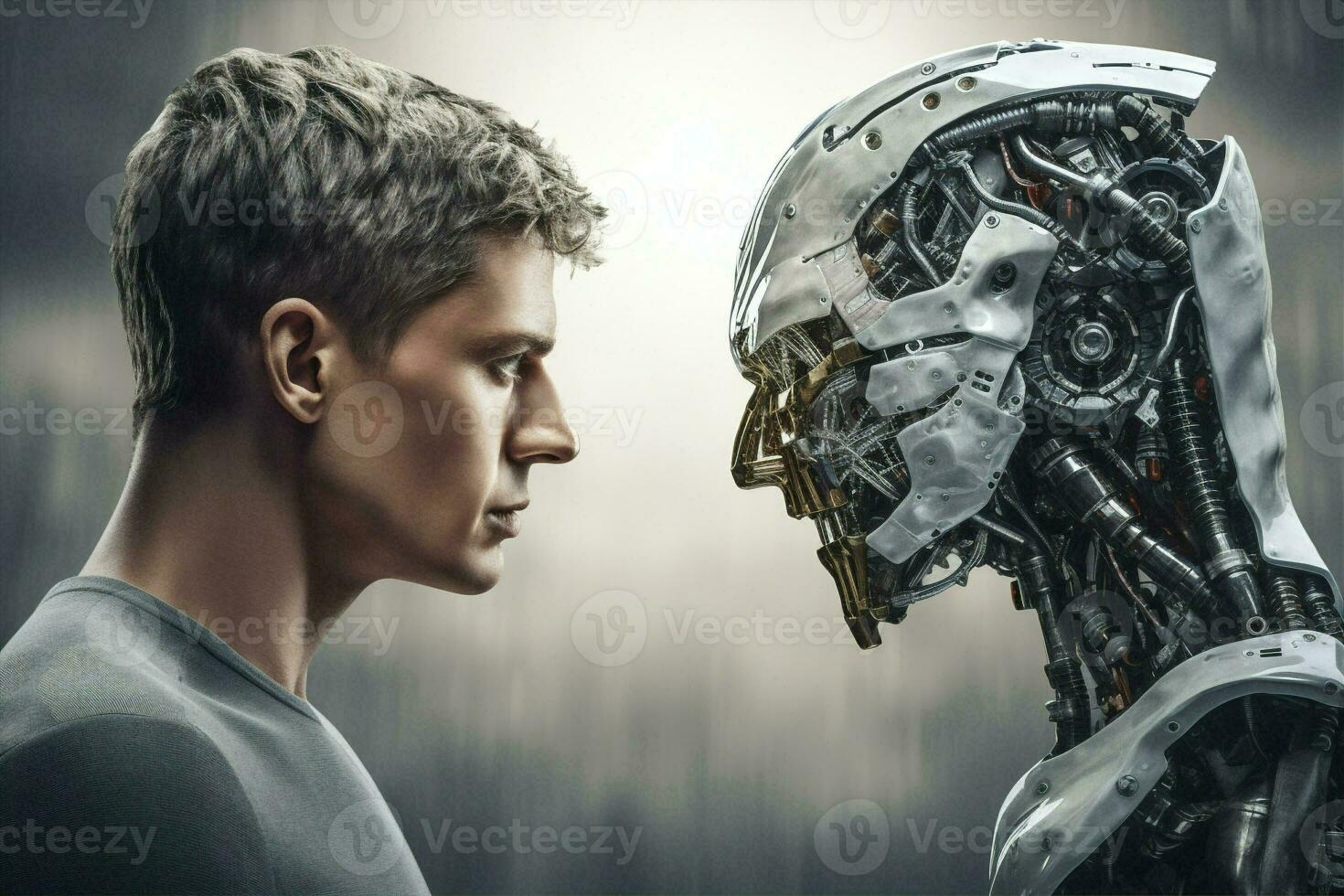 inteligencia tecnología negocio robótico Ciencias industria futurista personas artificial trabajo androide innovación cyborg foto
