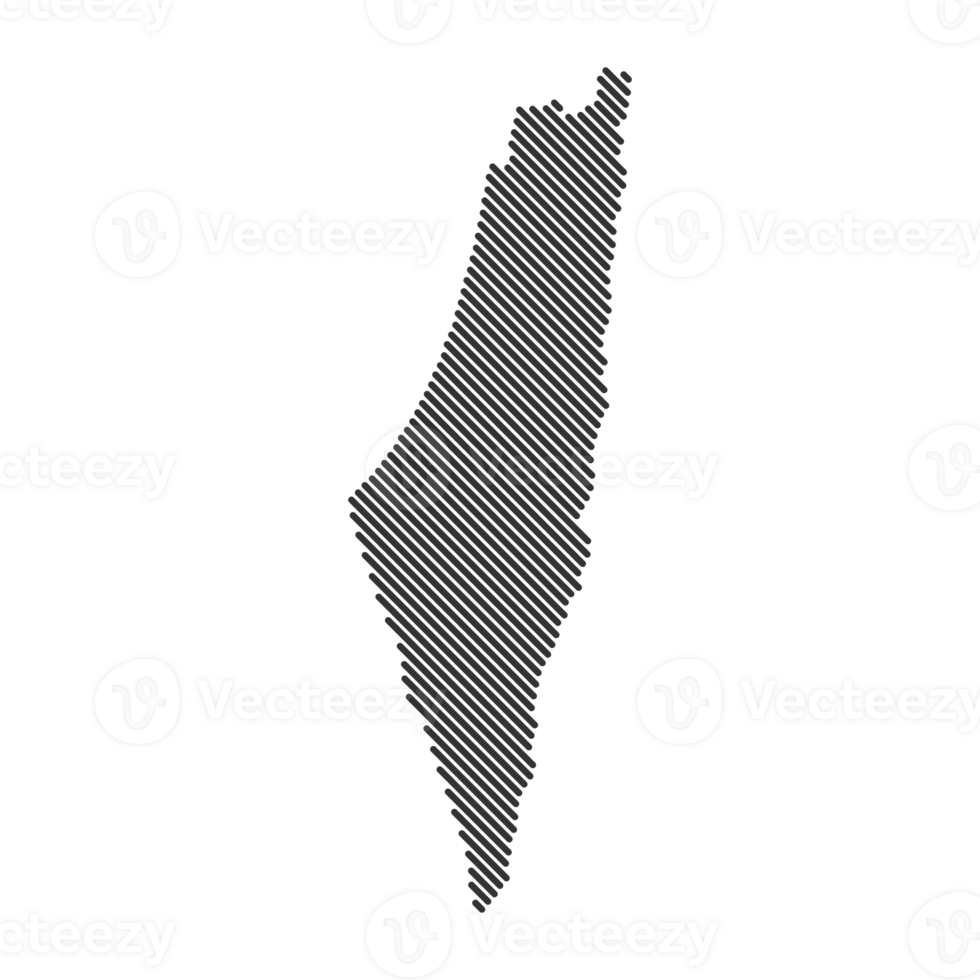 Palestine country stripy map grid shape sample design-line png