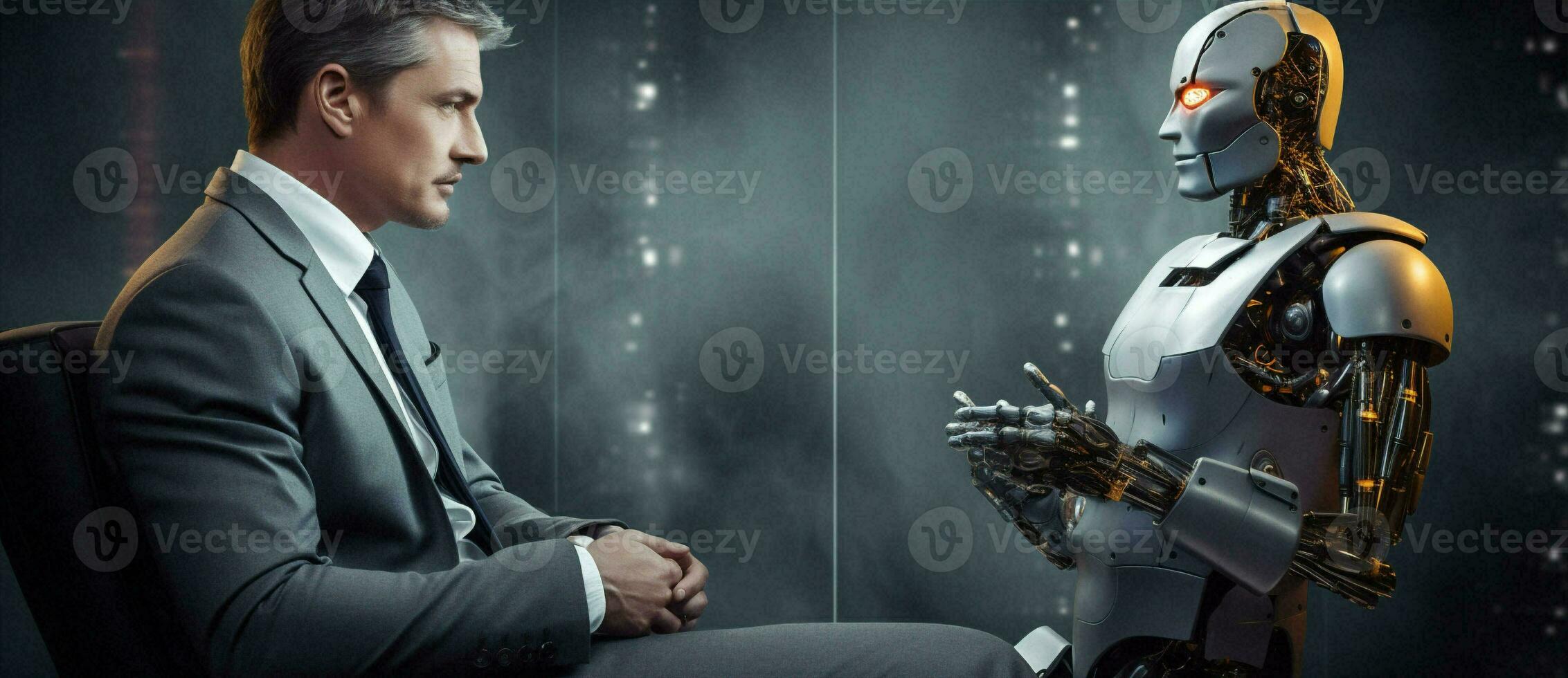 Futuristic robotic work science photo