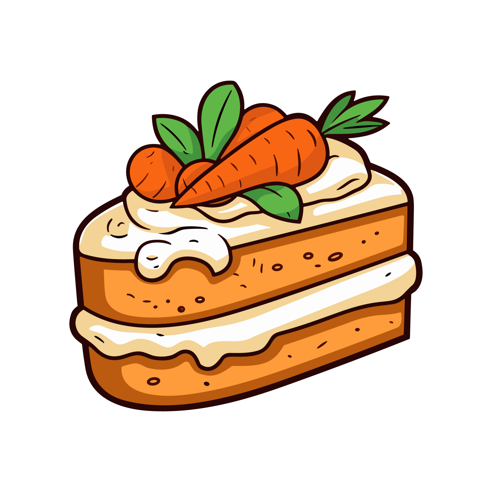 carrot cake clip art illustration. Transparent backgrund. 27242942 PNG