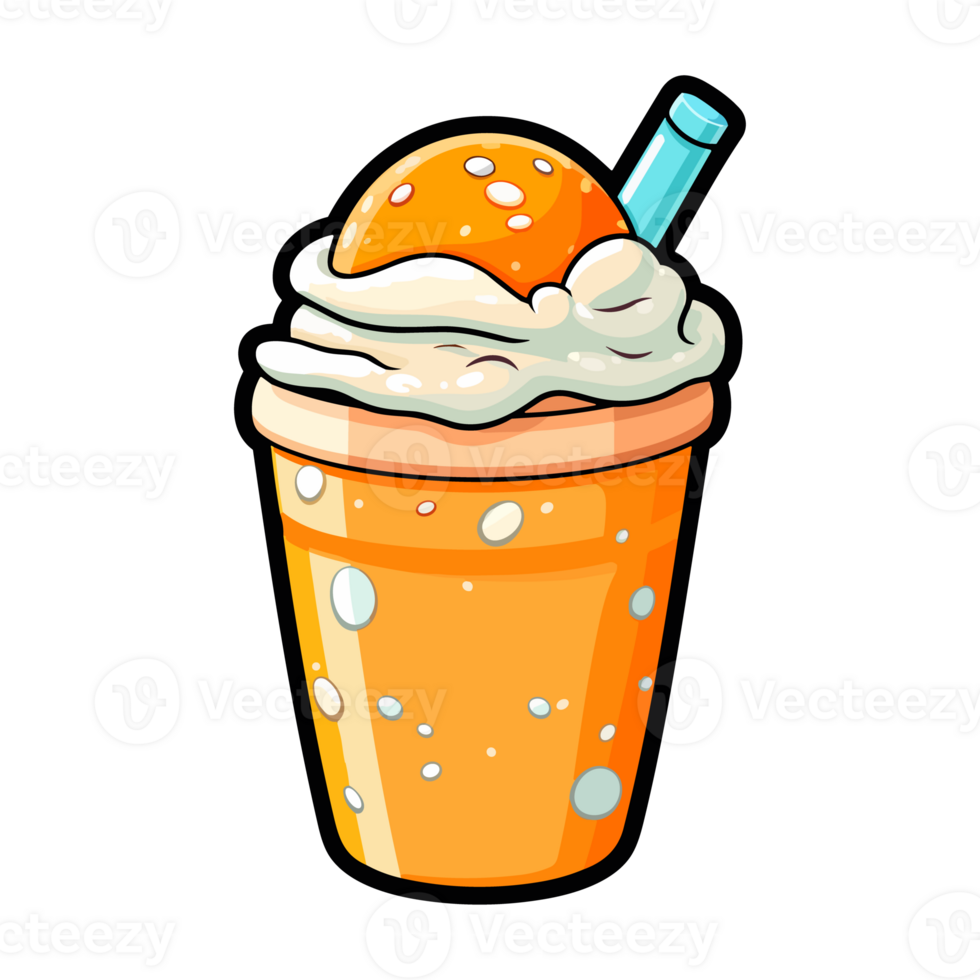 orange creamsicle smoothie sticker cool colors kawaii clip art