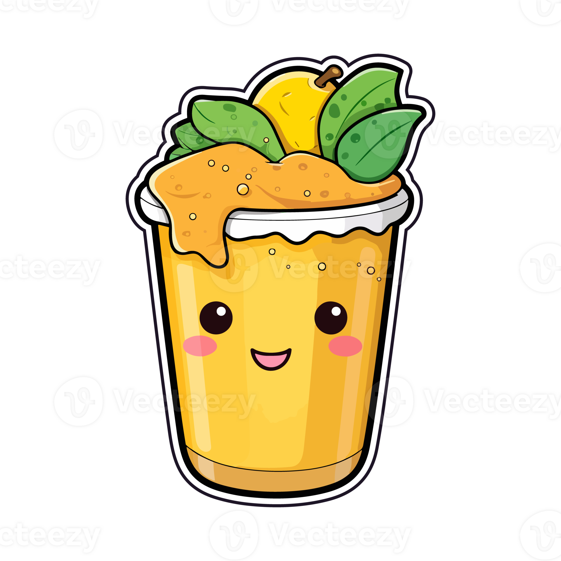 mango lassi sticker cool colors kawaii clip art illustration