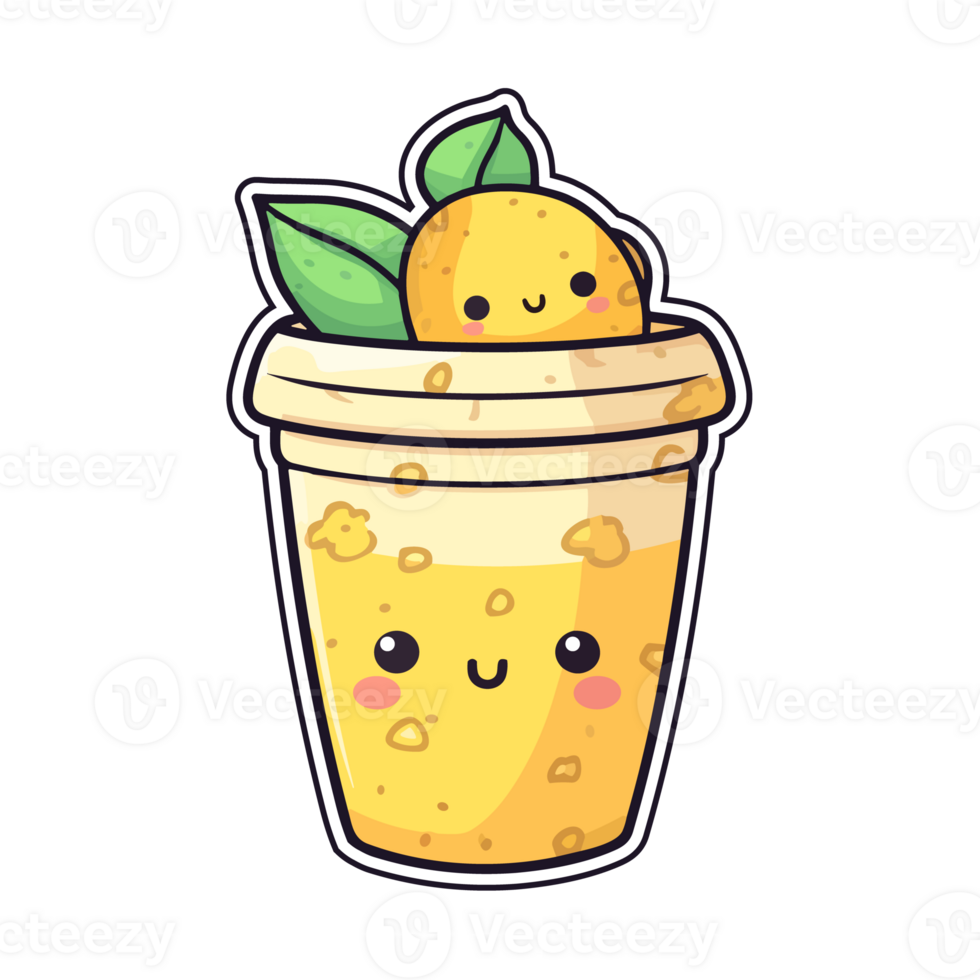 mango lassi sticker cool colors kawaii clip art illustration