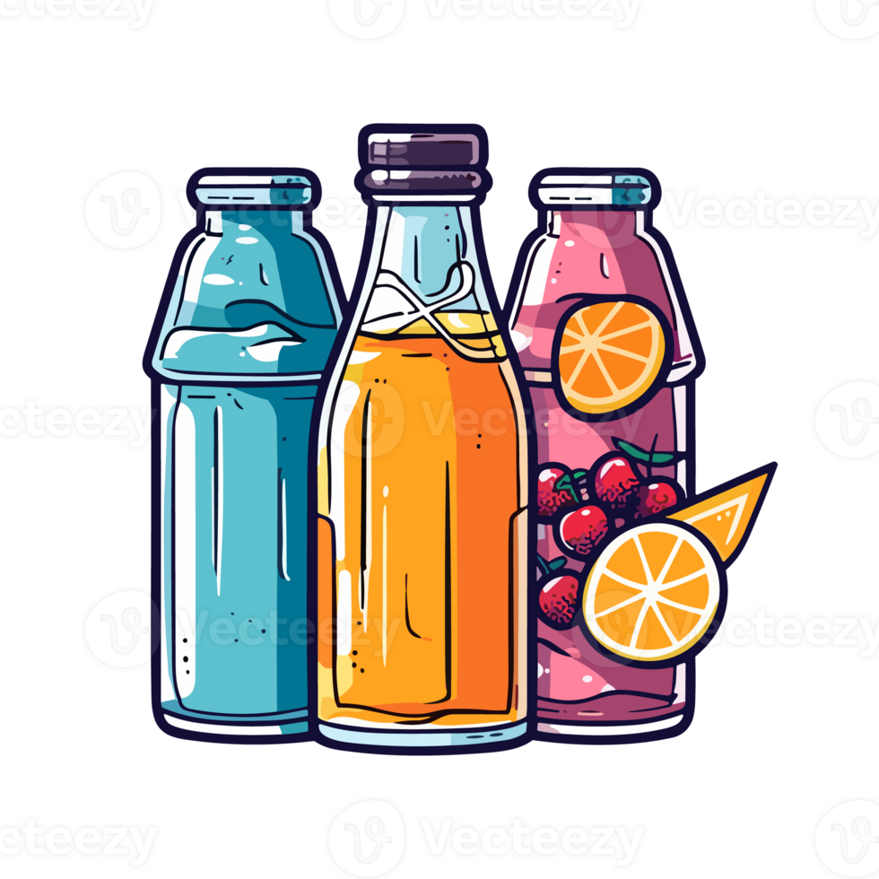 Sanft trinken Vektor Illustration. transparent Hintergrund. generativ ai png