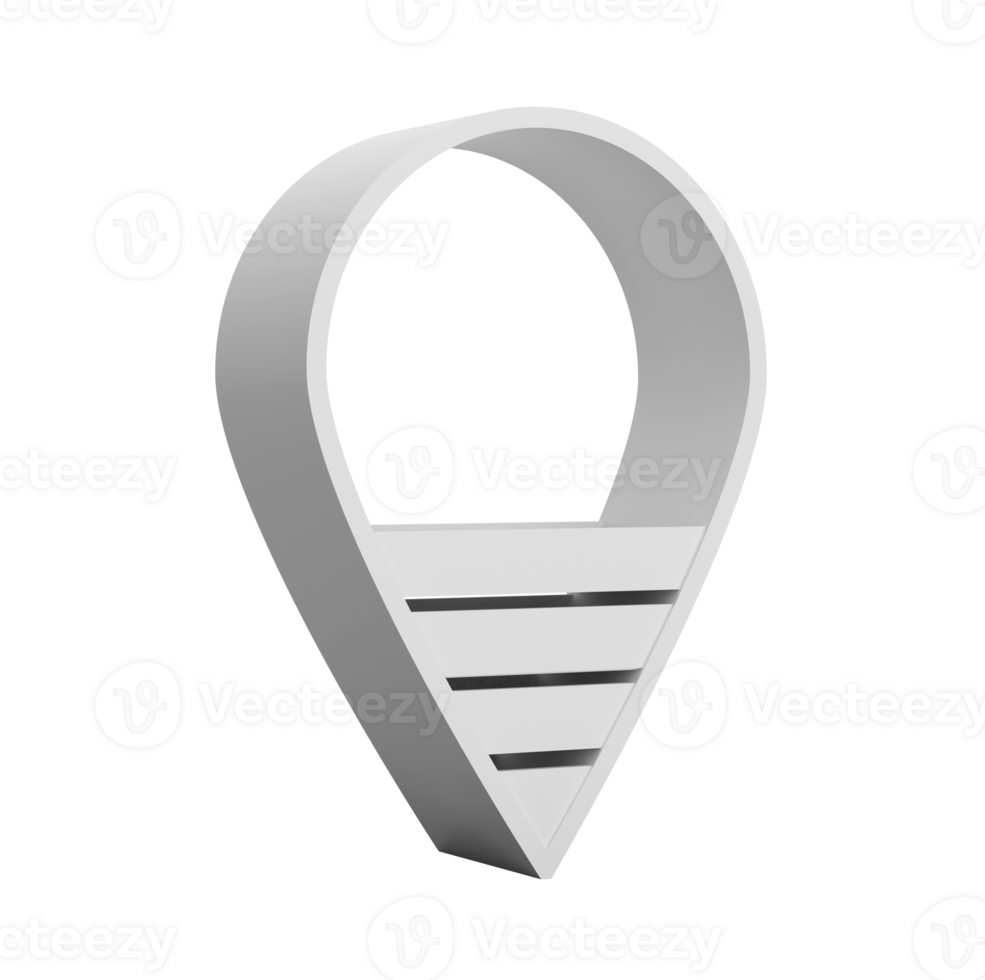 carta geografica pointer 3d perno Posizione simbolo 3d illustrazione png