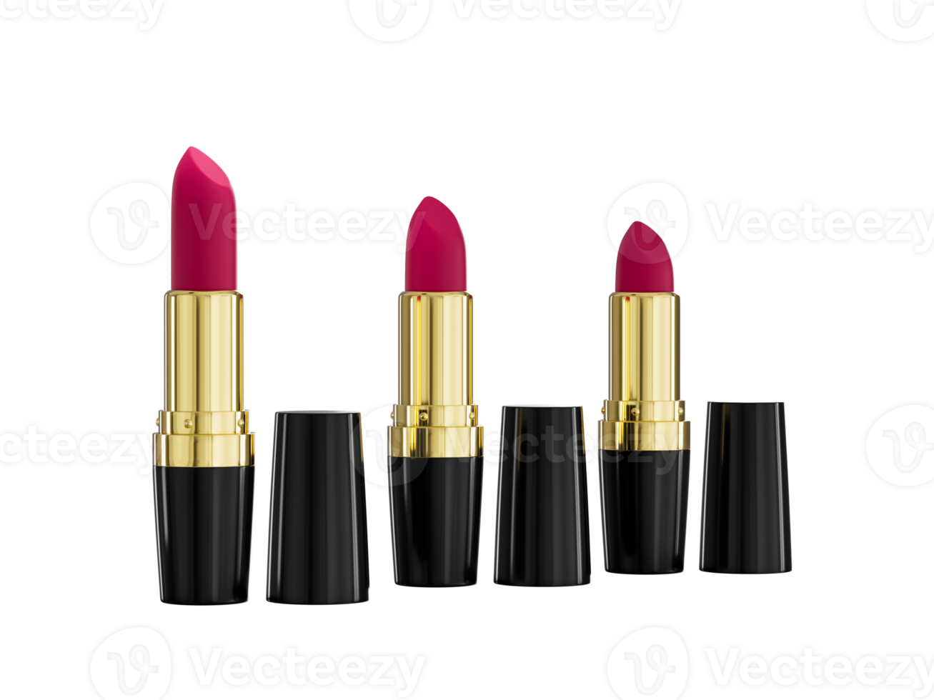 Red lipstick set isolated 3d illustration 27243533 PNG