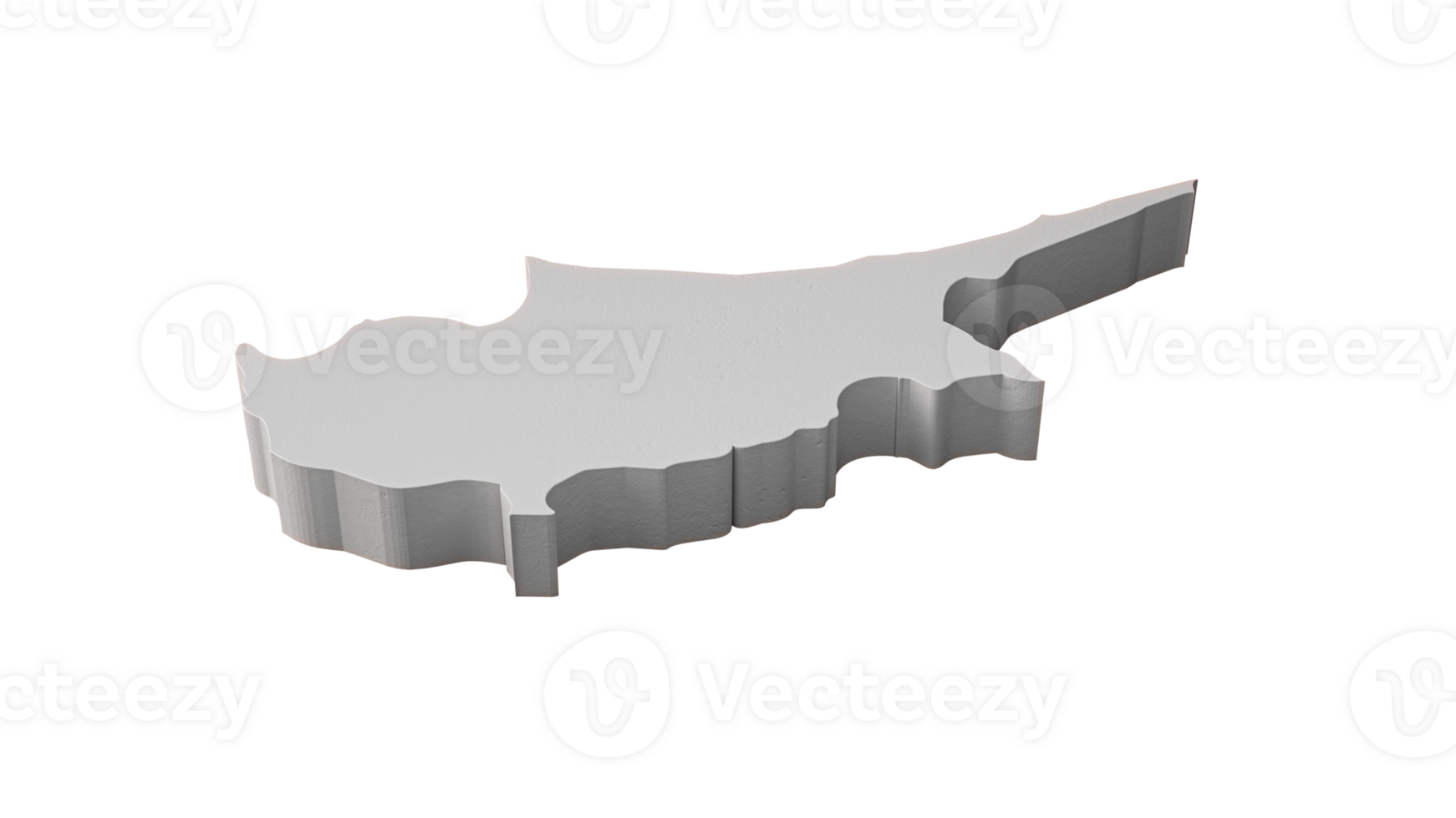 cypern 3d Karta geografi kartografi och topologi 3d illustration png