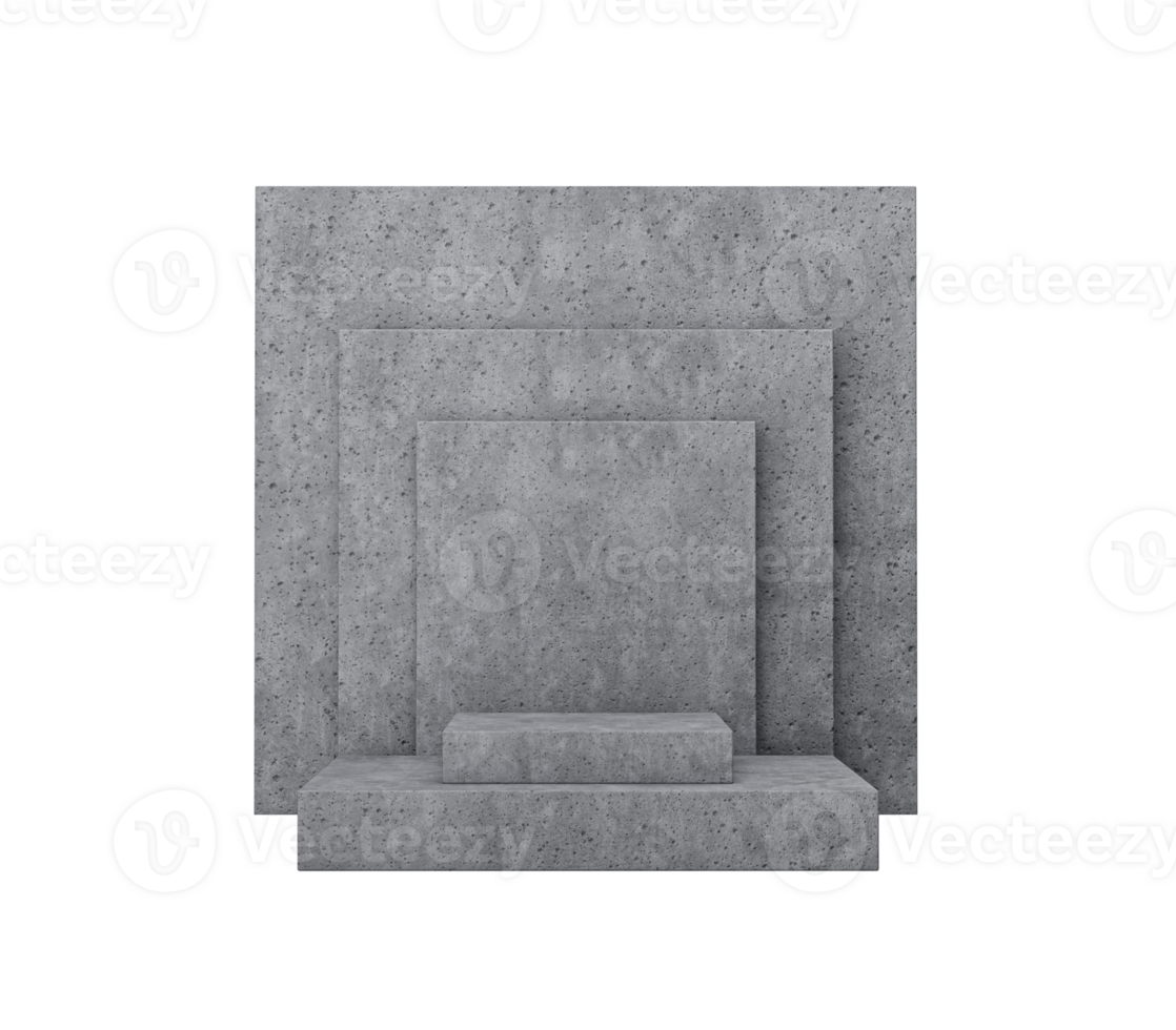 Square Concrete pedestal podium for product display . 3d rendering. png