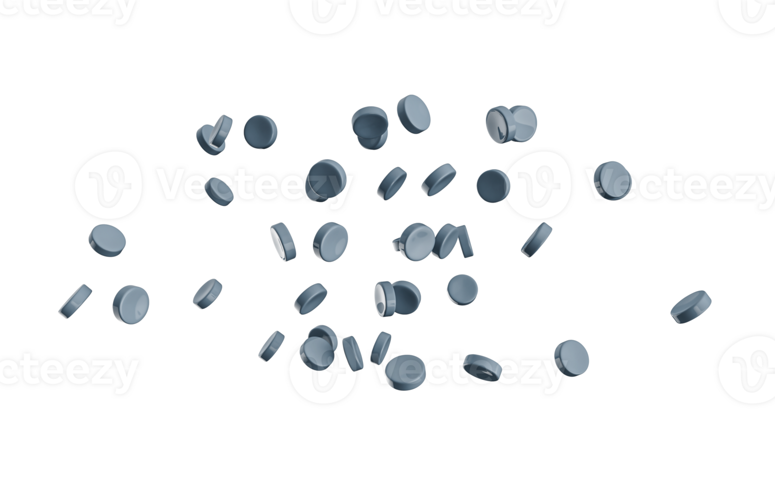 Grey Plastic pellets Falling Plastic granules Polymer Black plastic beads resin polymer pallet petrochemical 3d illustration png