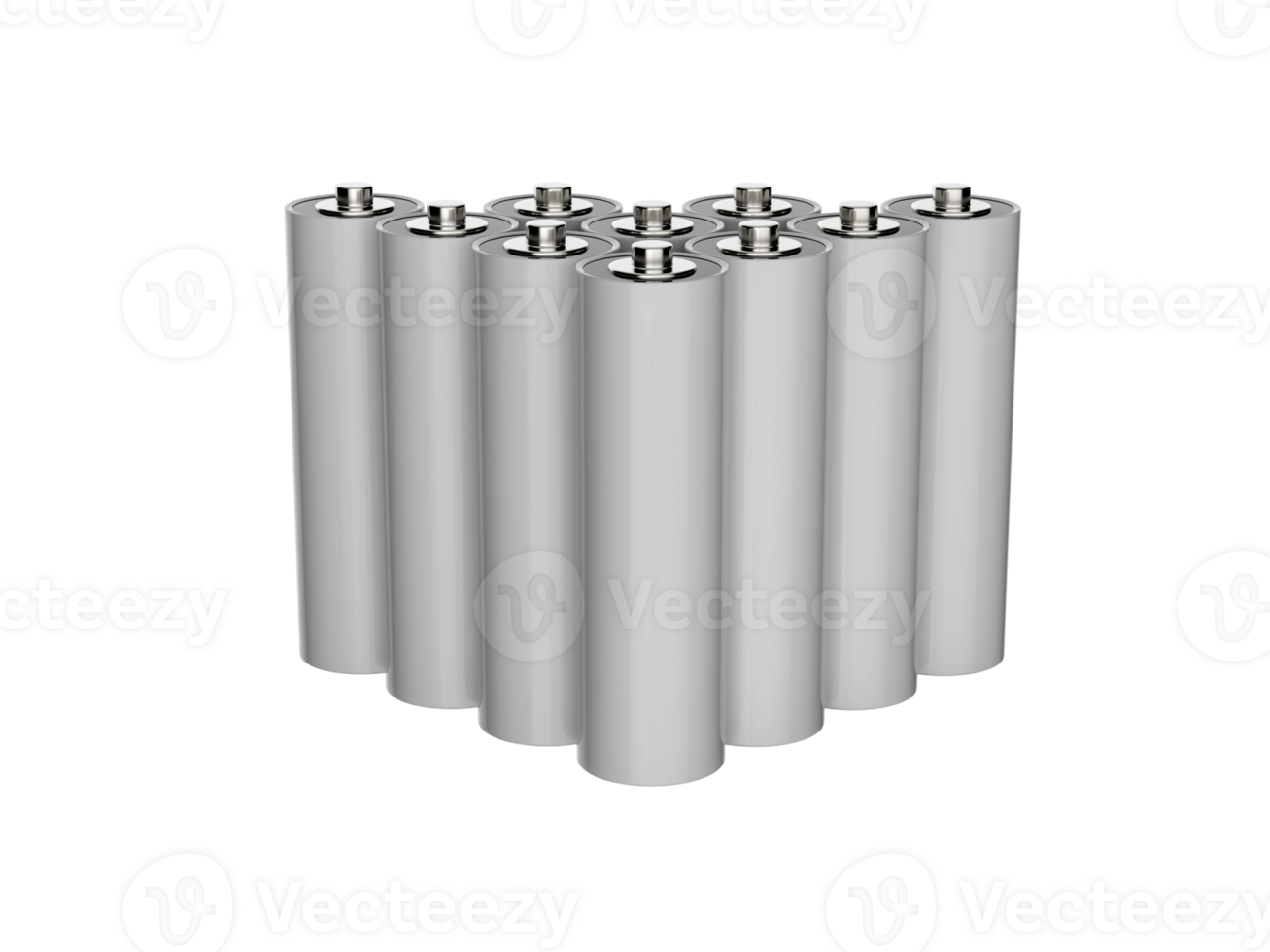 AA Size battery isolated blank rechargeable battery double a or triple a size 3d illustration png