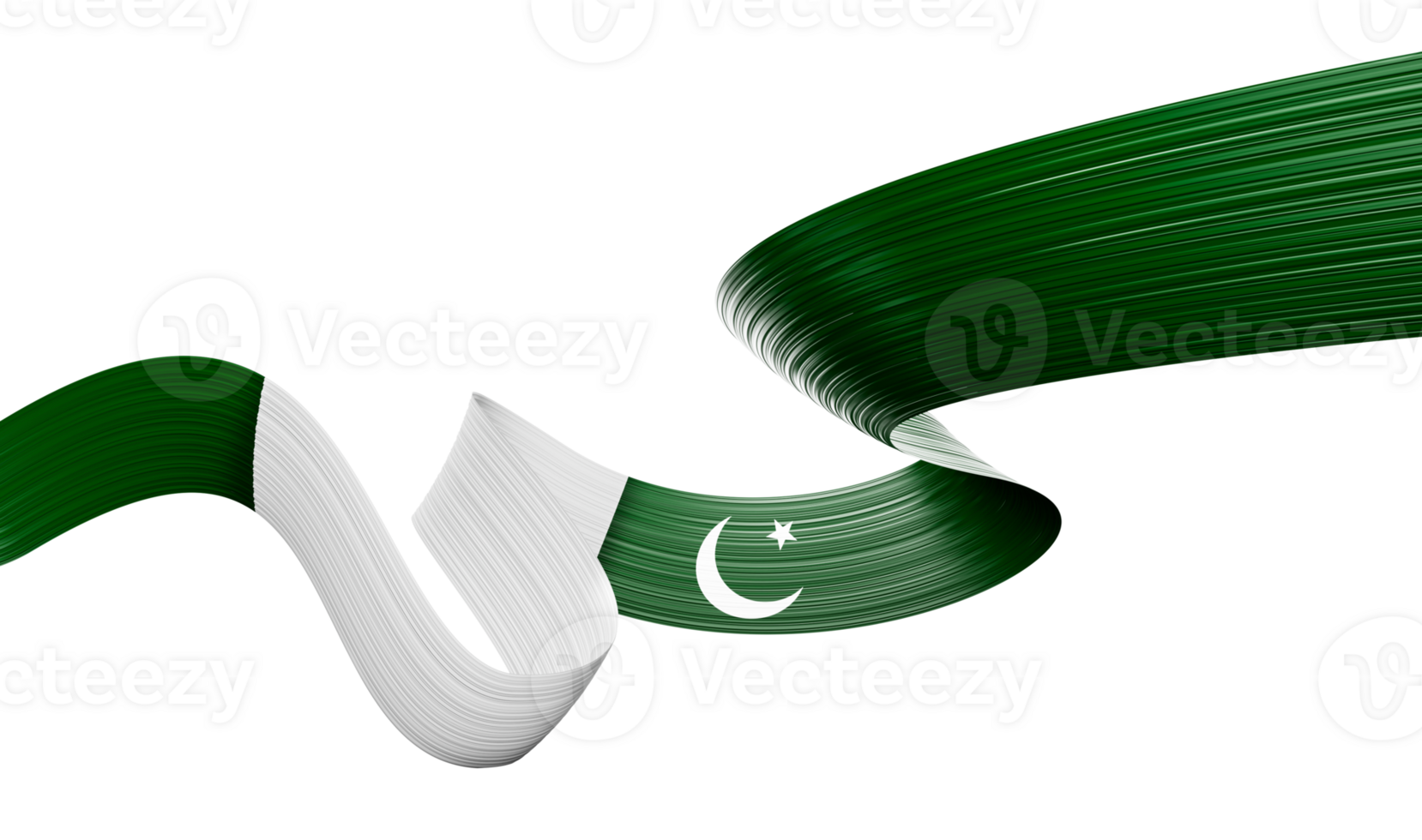 3d Flag Of Pakistan 3d Wavy Shiny Pakistan Ribbon Isolated 3d Illustration png