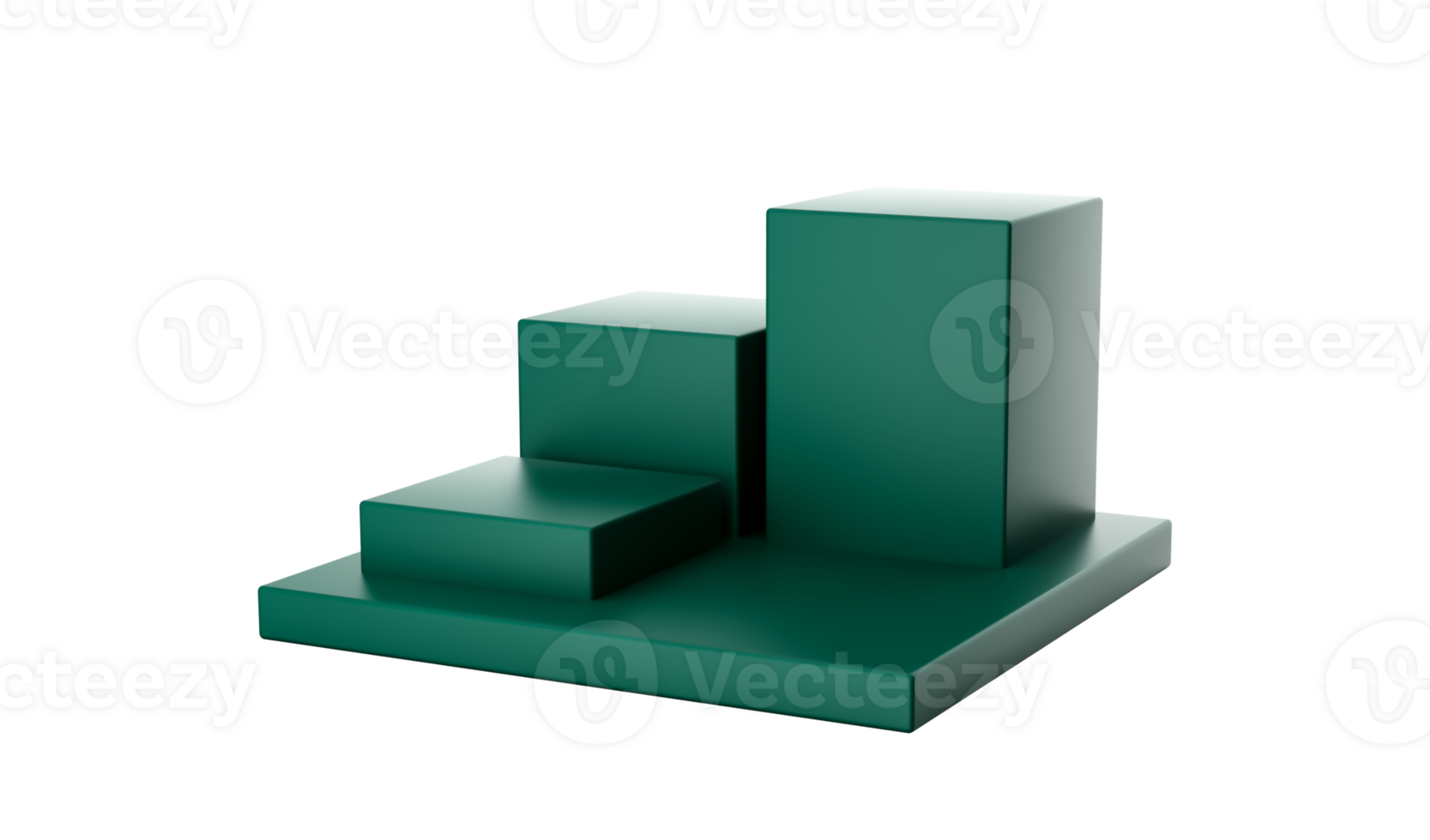 3D green product podium display summer product mockup , 3D illustration png