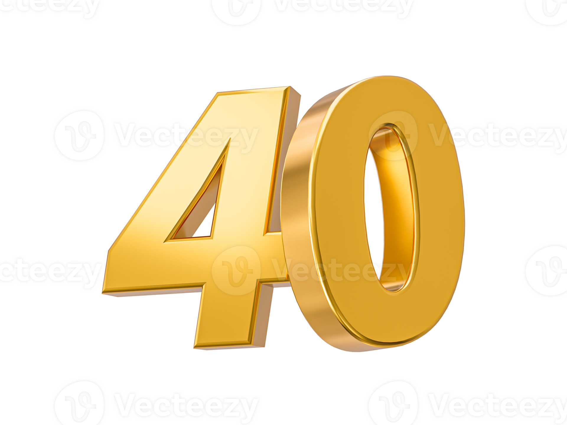 40 percent off on sale. Gold percent 40th Anniversary celebration 3D
