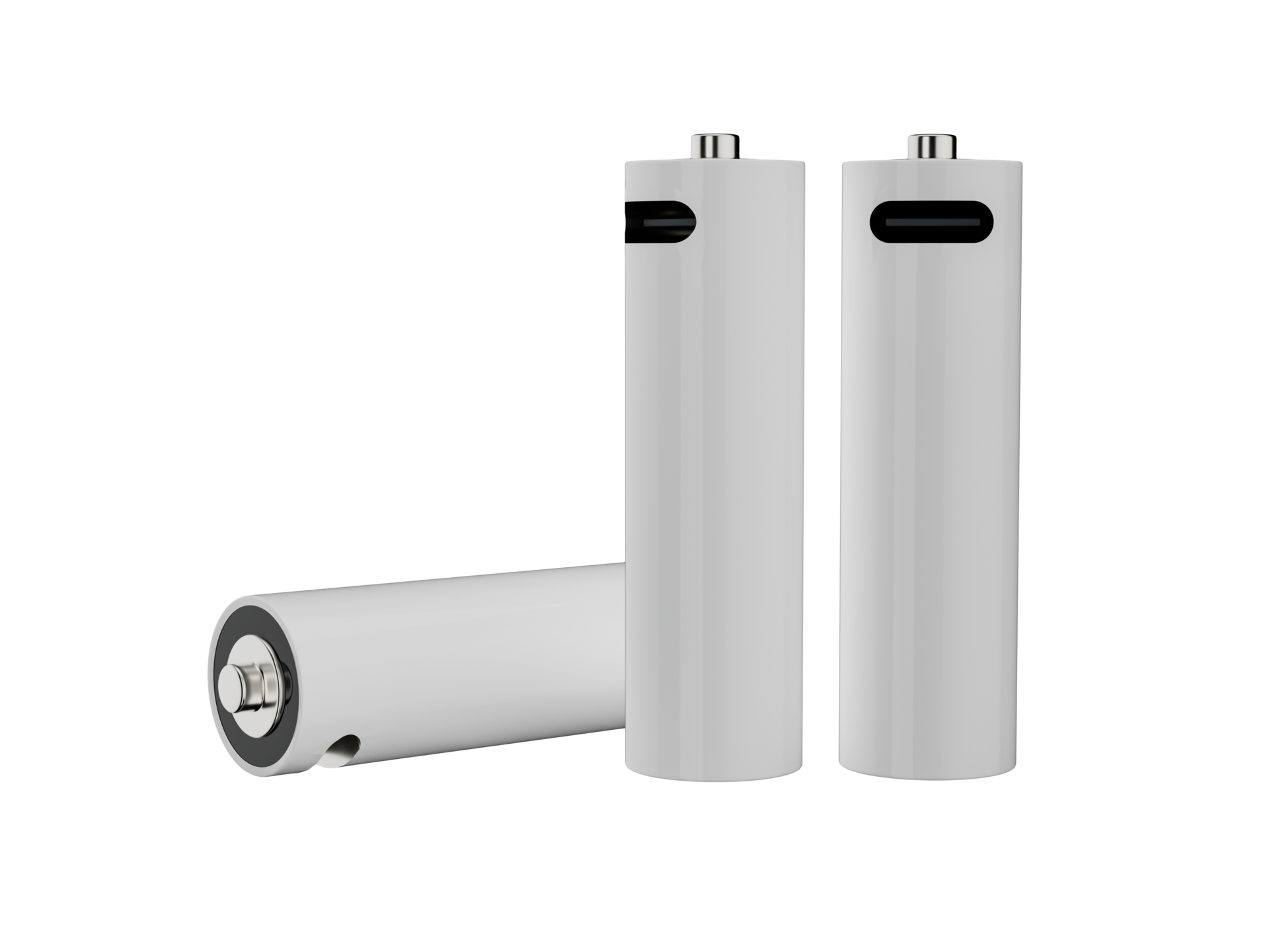 AA size batteries mockup isolated rechargeable Battery USB type C