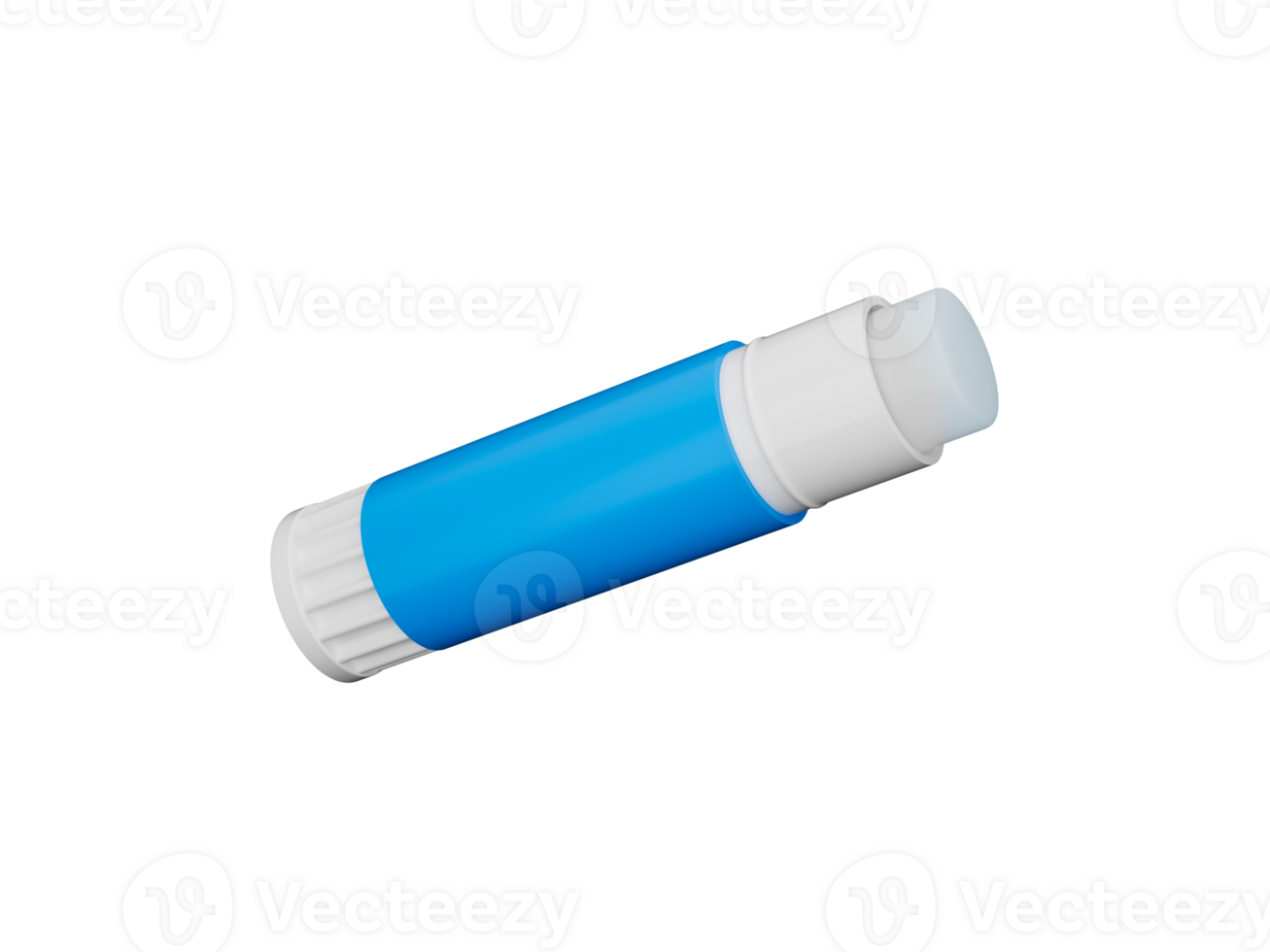 Open paper glue stick  3d illustration png