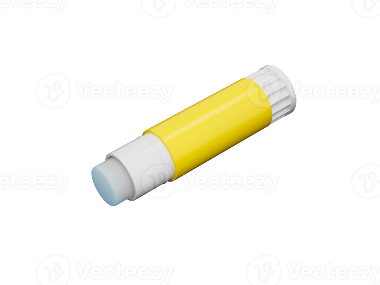Open paper glue stick flying in the air  3d illustration png