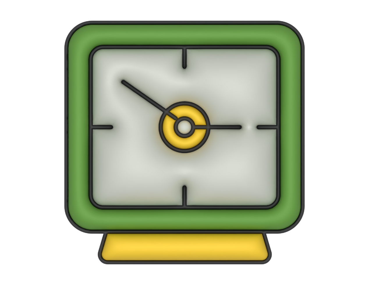 3d clock icon on a transparent background png