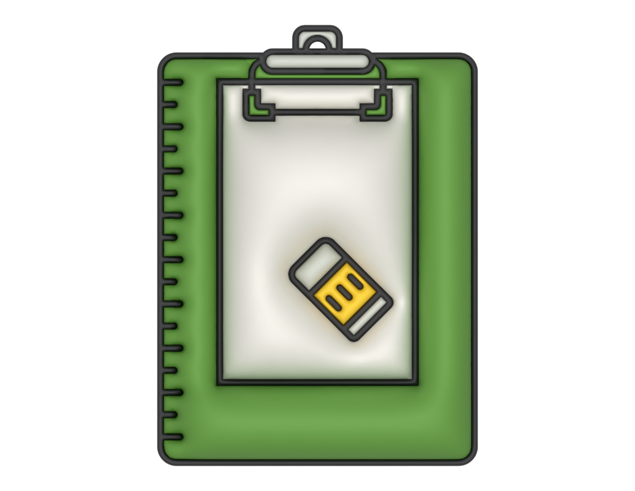 3d clipboard on transparent background png
