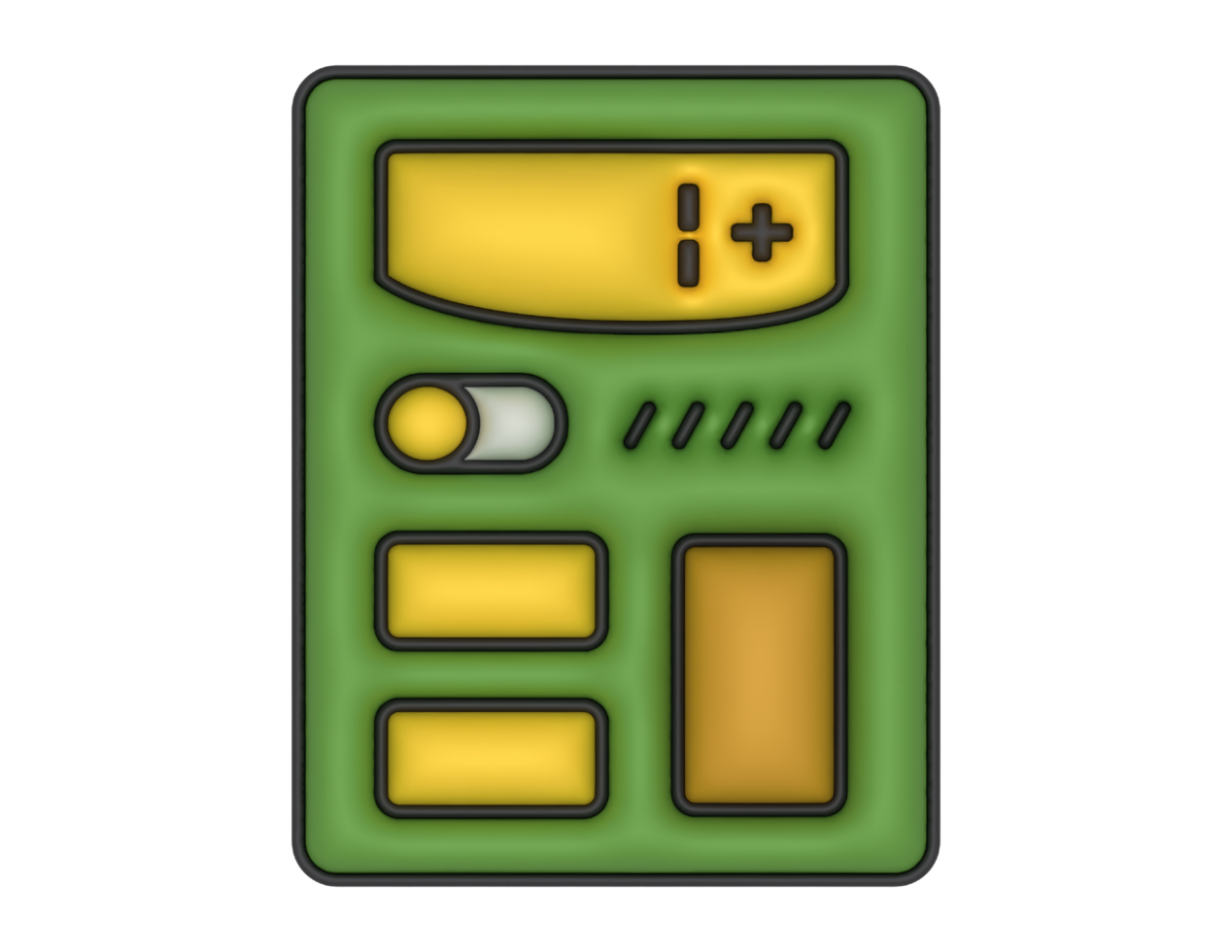 3d Calculator on a transparent background png