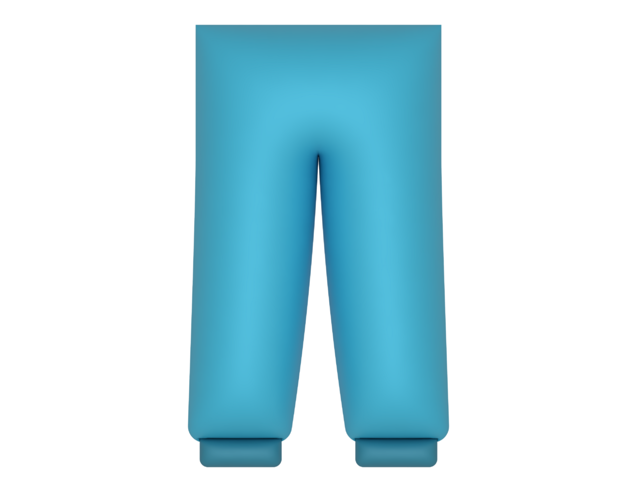 3d blue pants on transparent background png