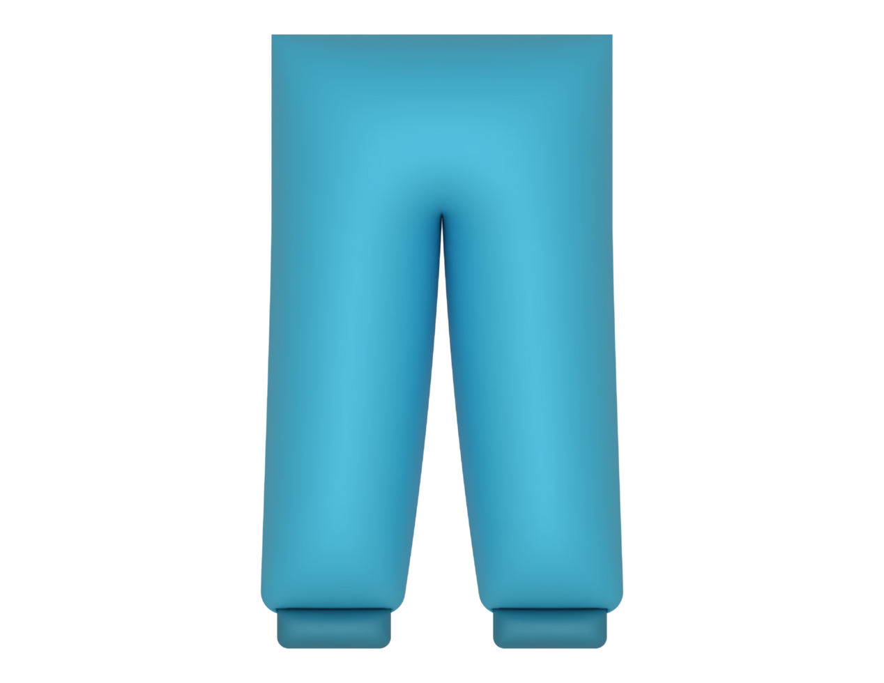 3d Blau Hose auf transparent Hintergrund png