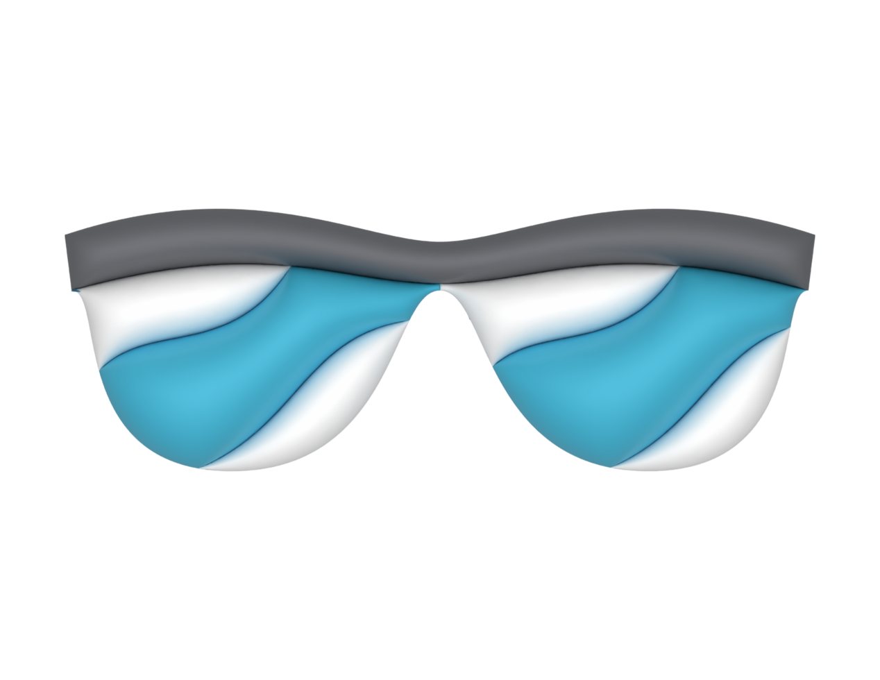 3d sunglasses on transparent background png