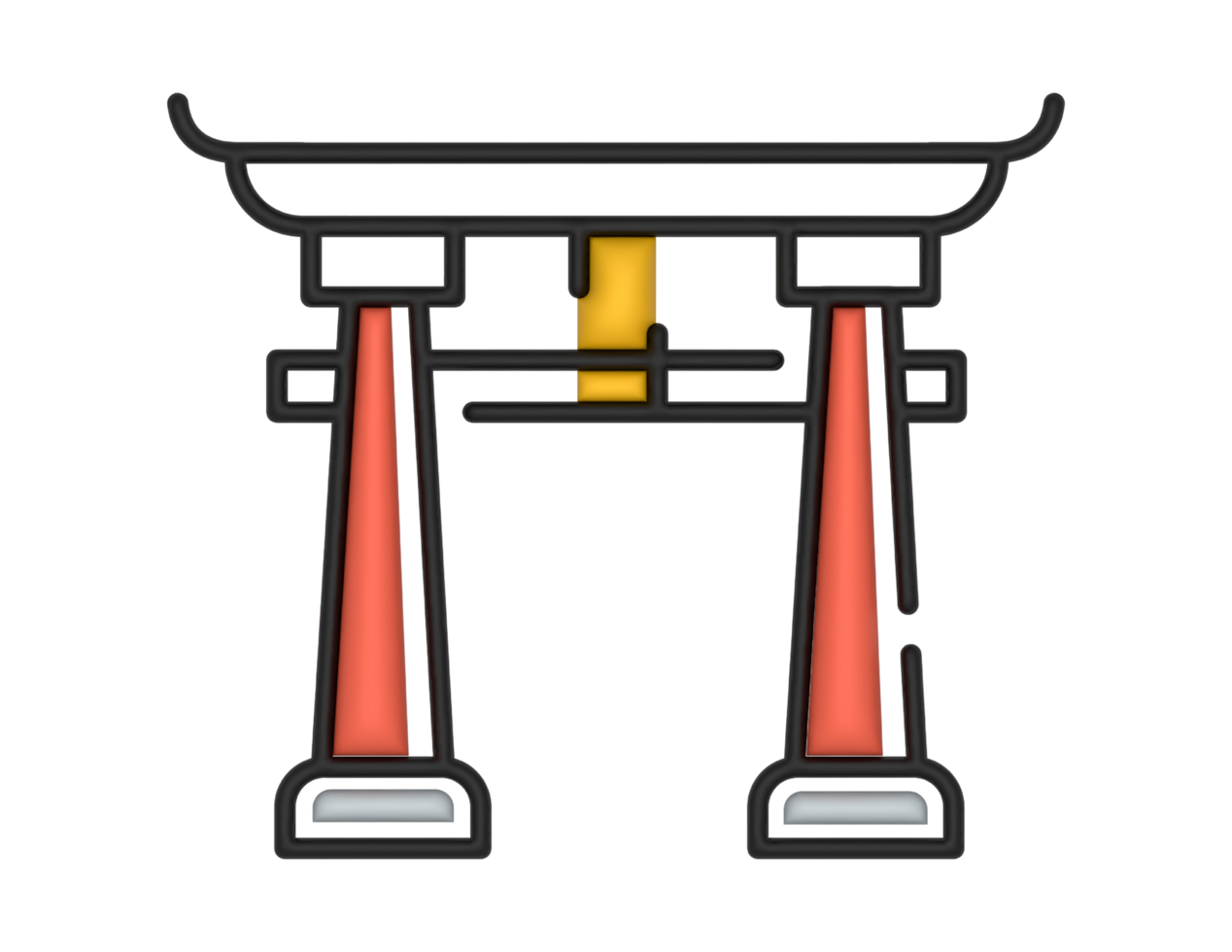 3d Japanese Shrine on a transparent background png