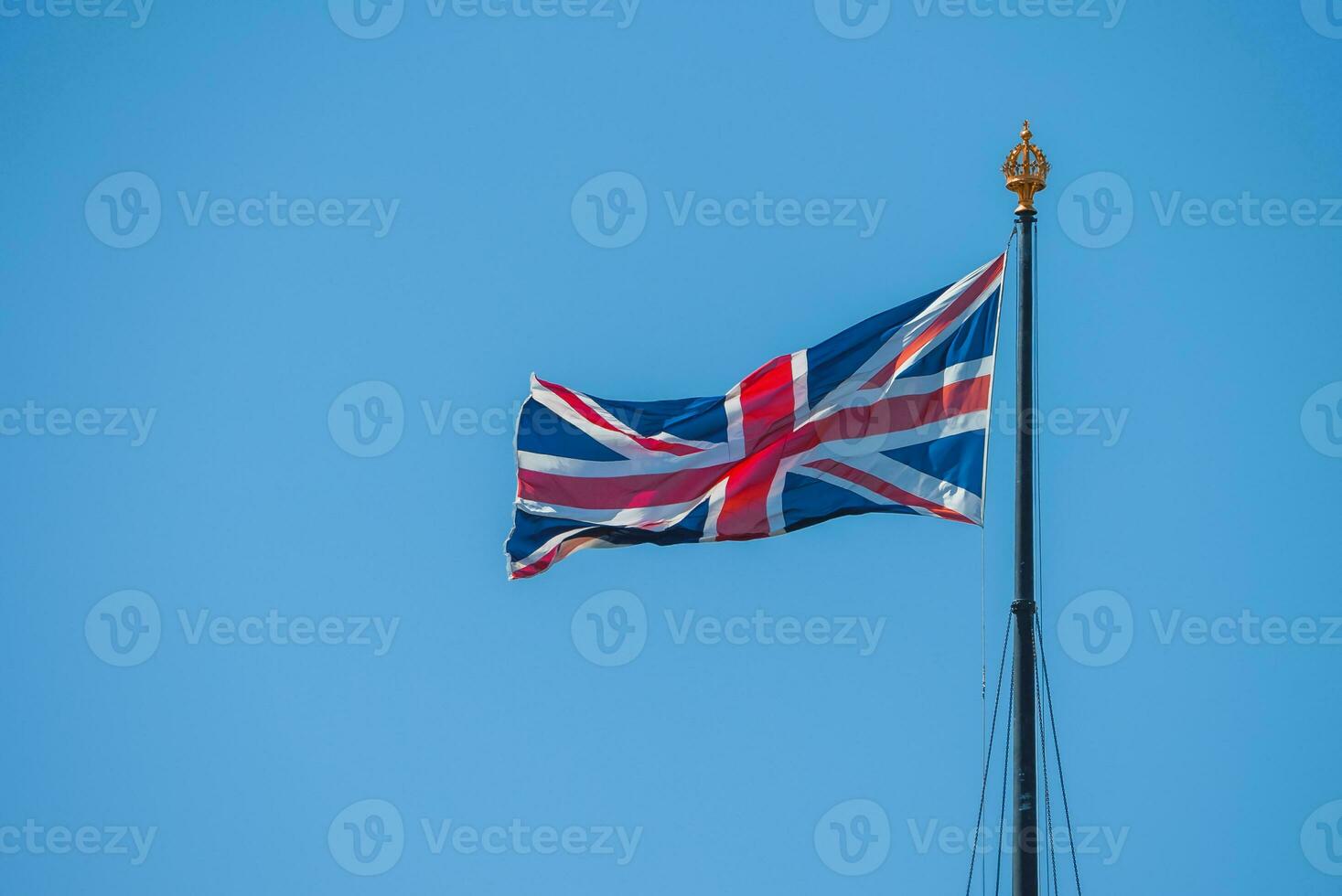 UK flag with Big Ben and House of Parliament in the background photo