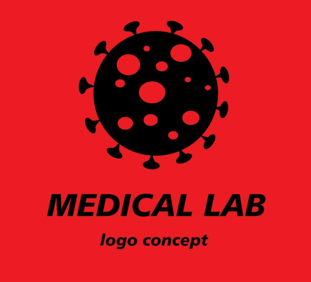 Medical lab logo concept, logotype template, medical logo mockup vector illustration