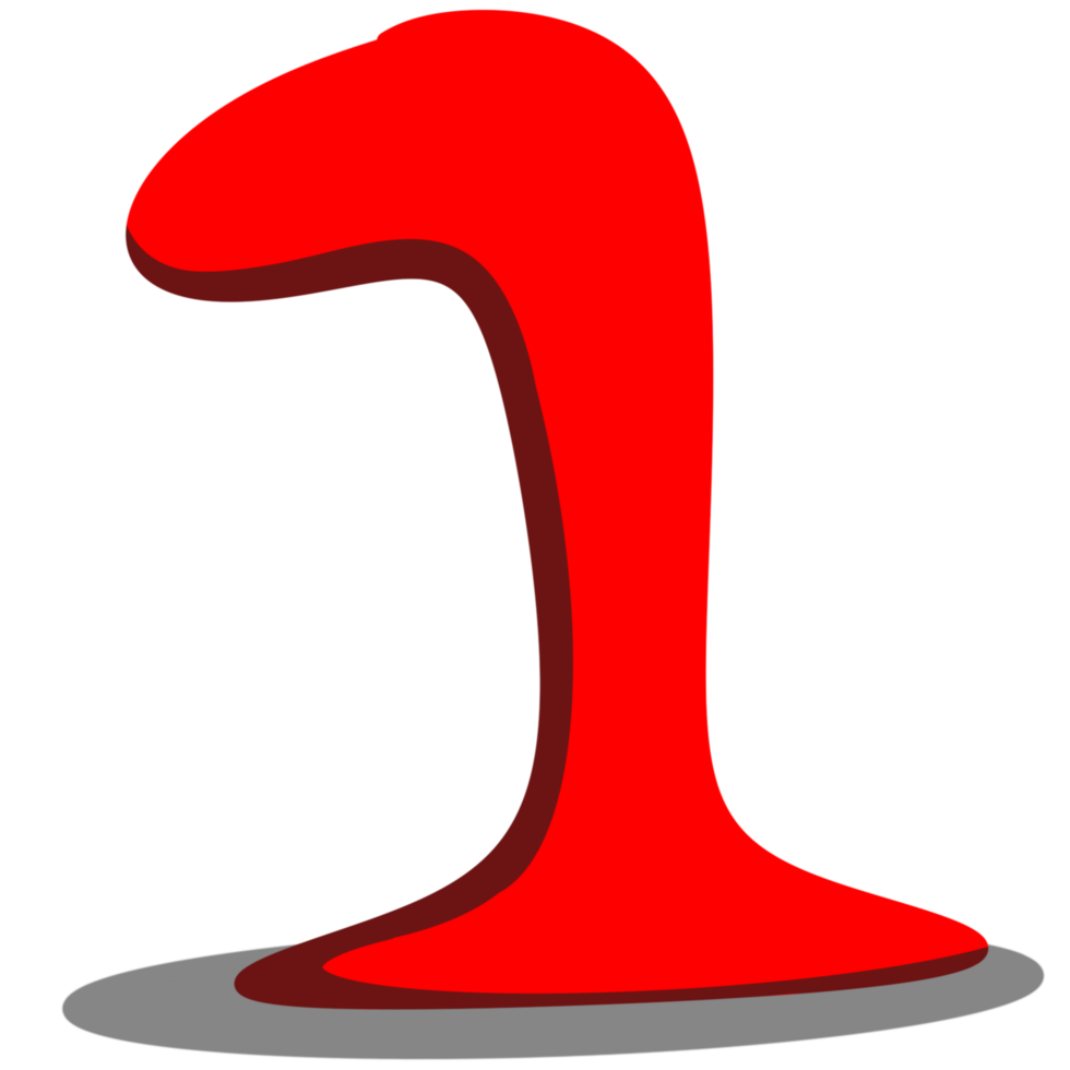 simple and unique number 1 illustration png