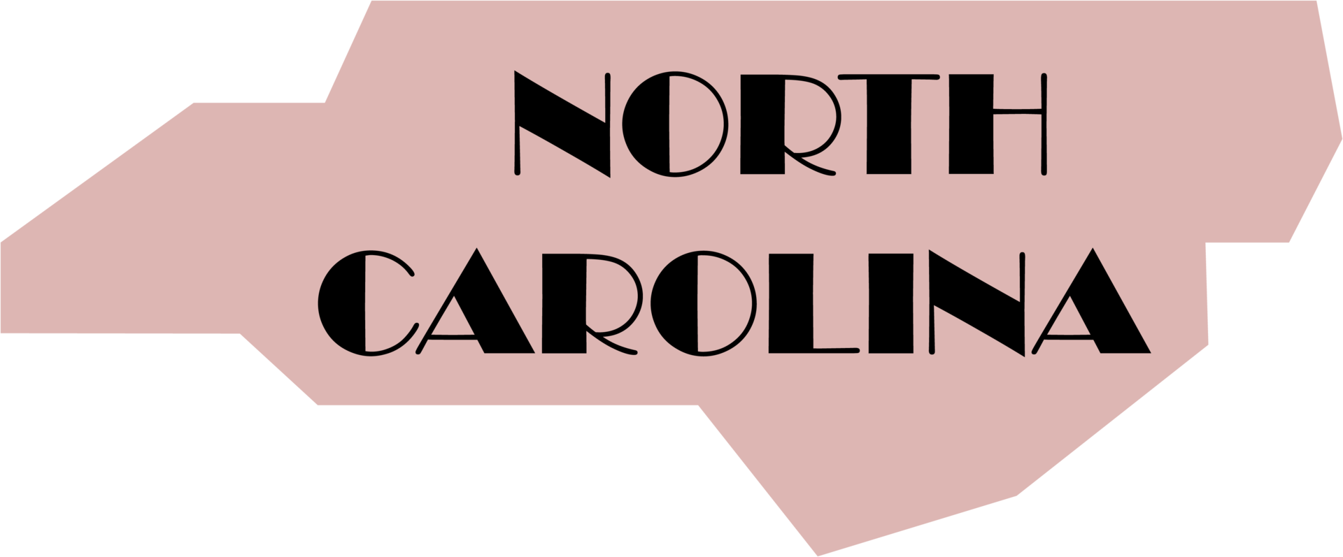 outline drawing of north carolina state map. png