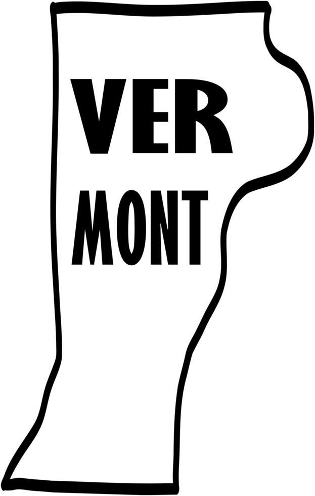 outline drawing of vermont state map. png