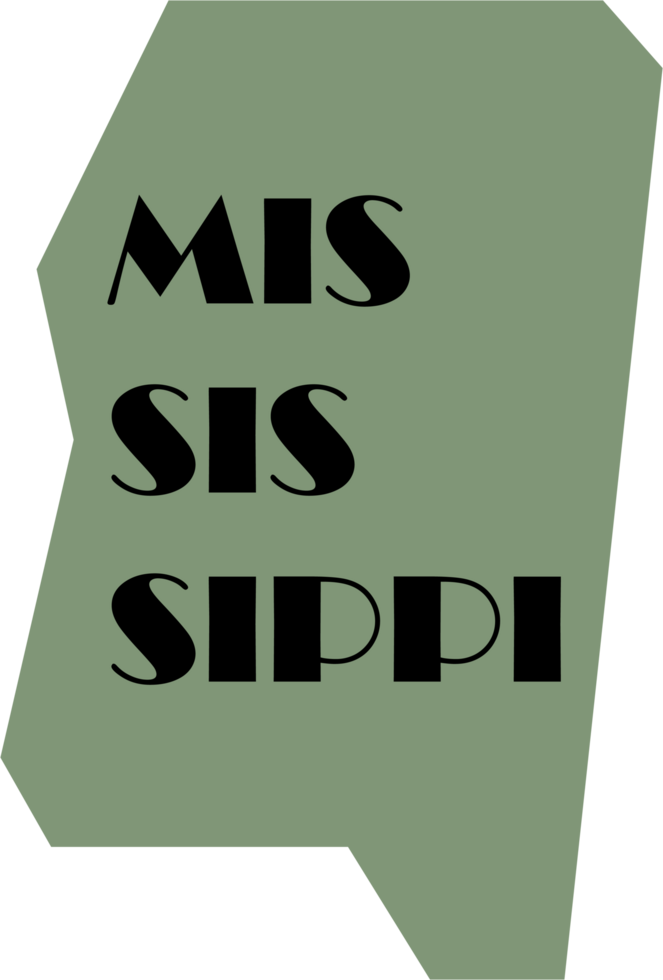 outline drawing of mississippi state map. png