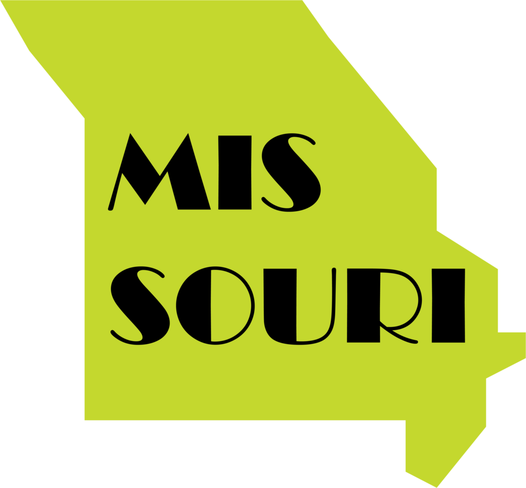 outline drawing of missouri state map. png