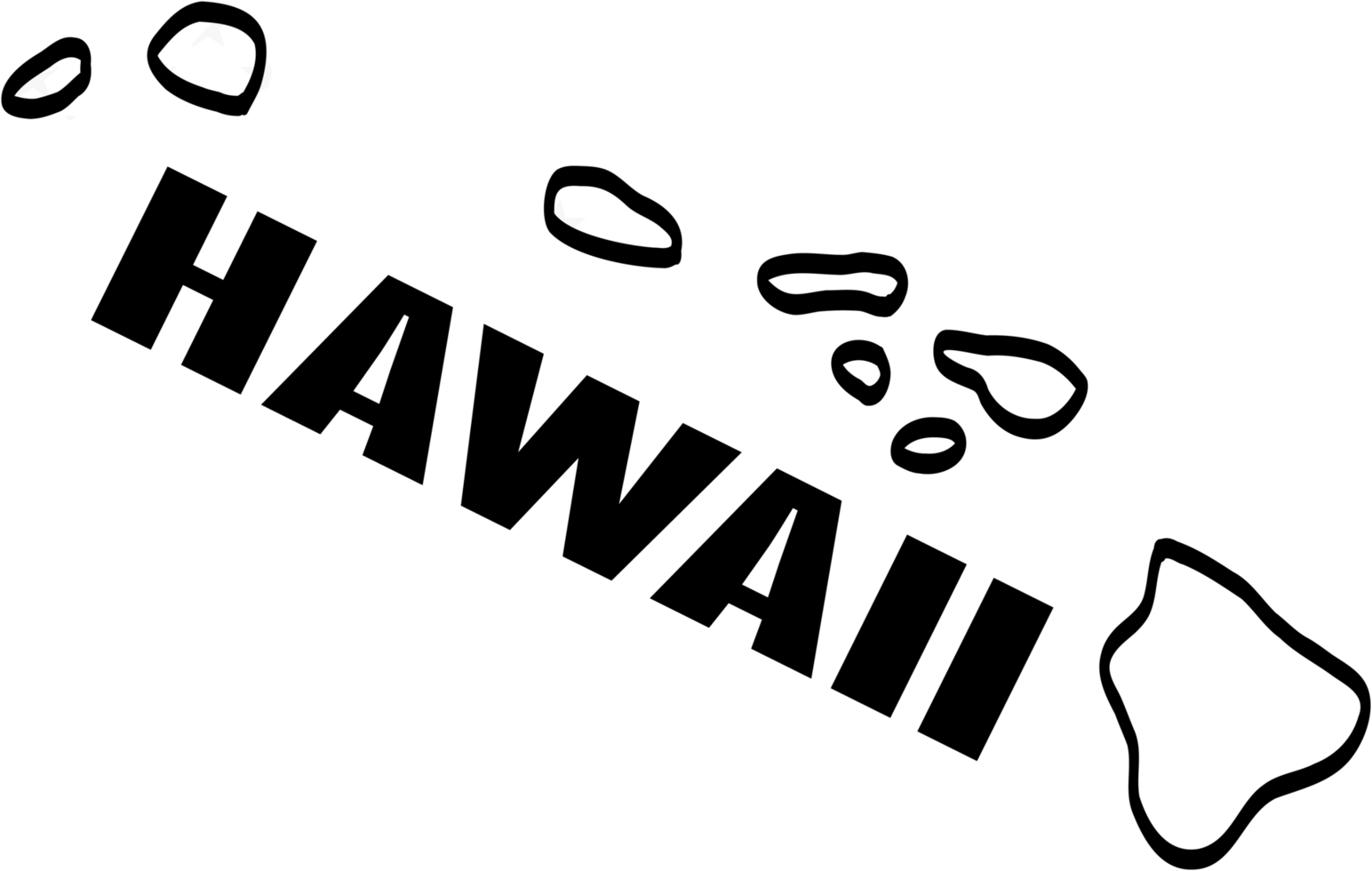 outline drawing of hawaii state map. 27244813 PNG