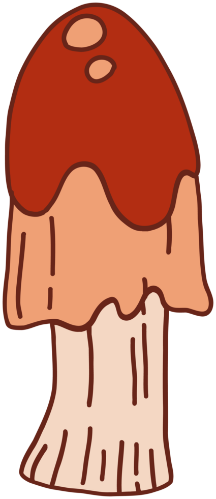 doodle freehand sketch drawing of wild mushroom mushroom. png
