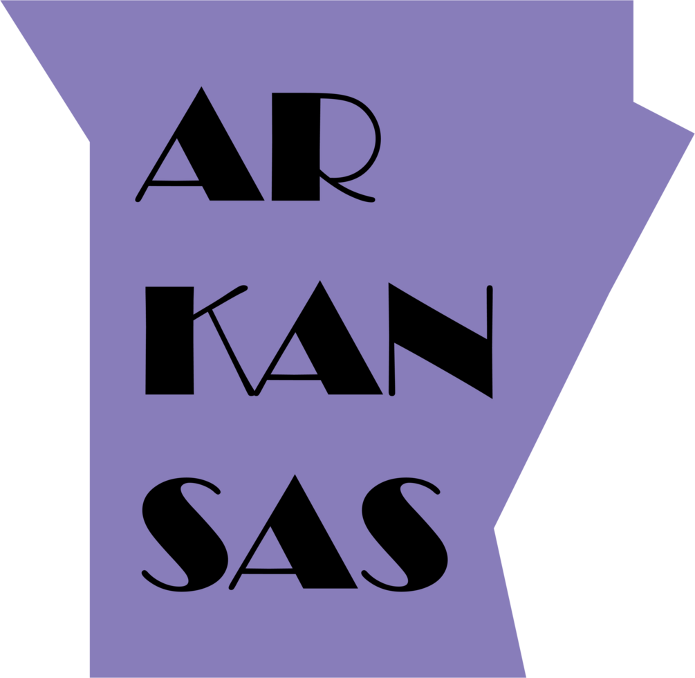 outline drawing of arkansas state map. png