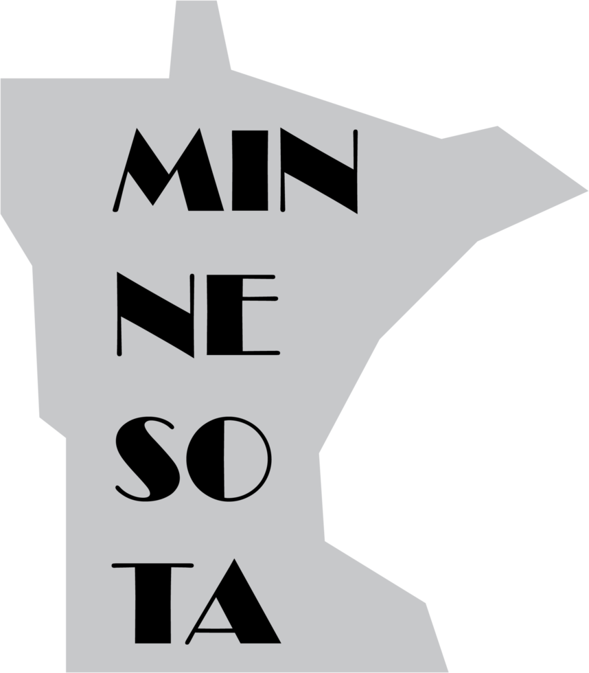 outline drawing of minnesota state map. png