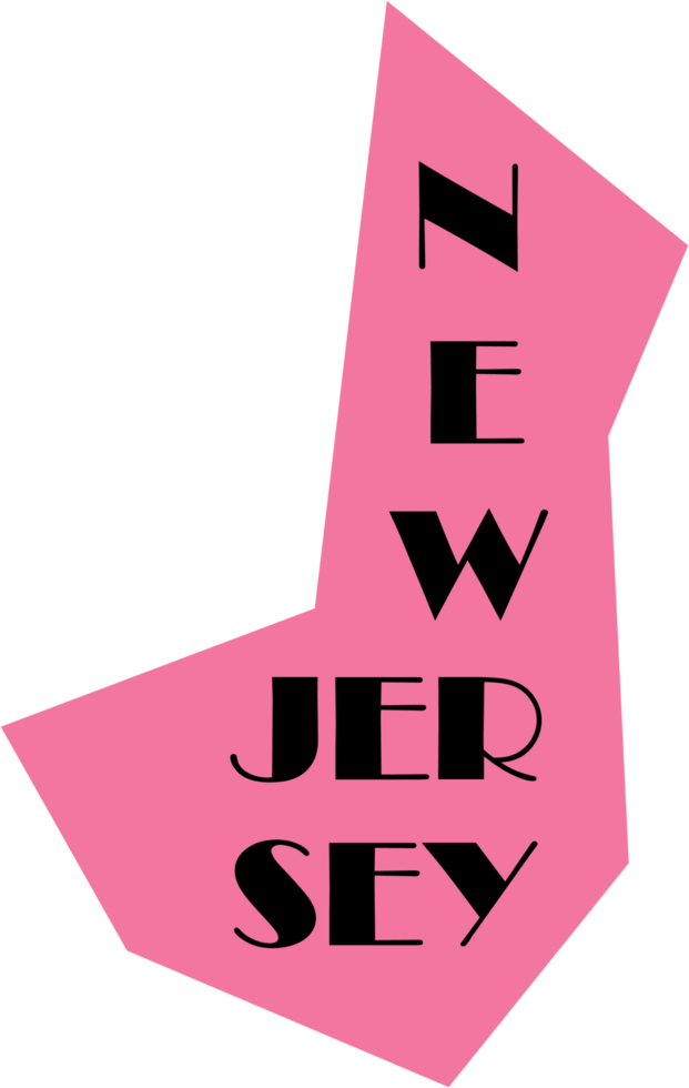 outline drawing of new jersey state map. png