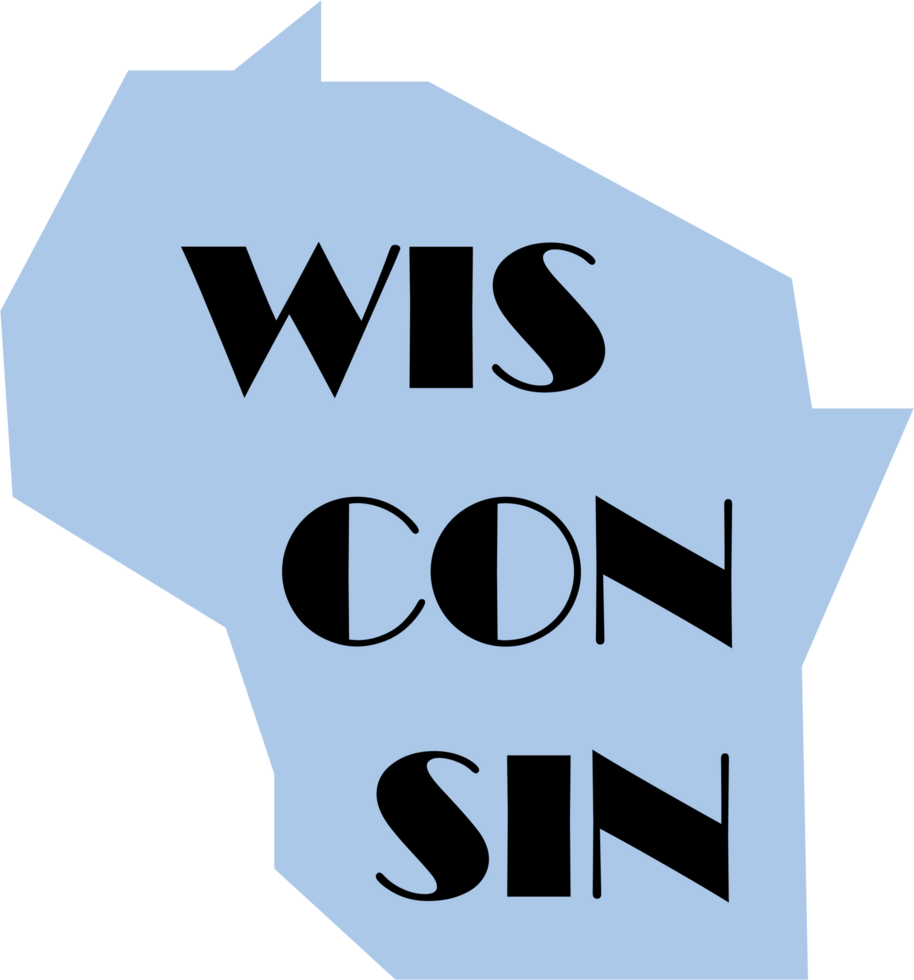 outline drawing of wisconsin state map. png