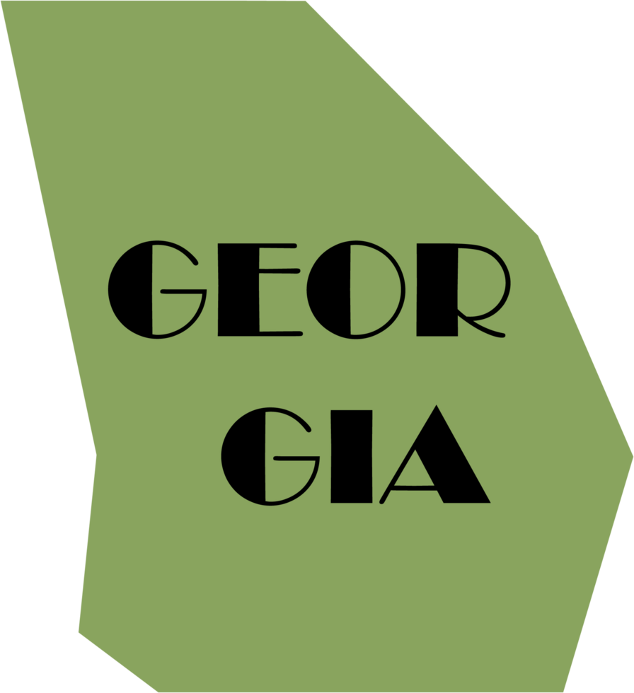 outline drawing of georgia state map. png