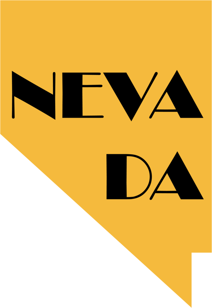 outline drawing of nevada state map. png