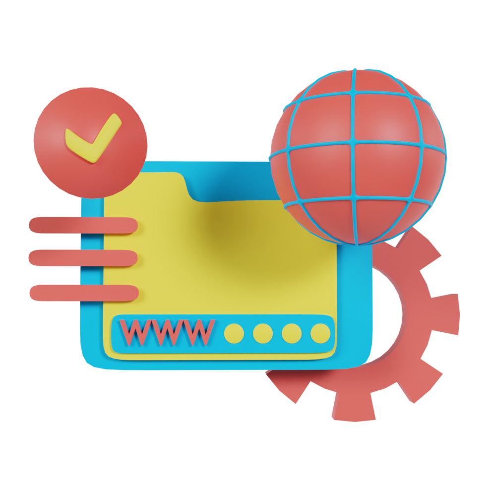 Internet web security icon, 3d icon element for internet system png