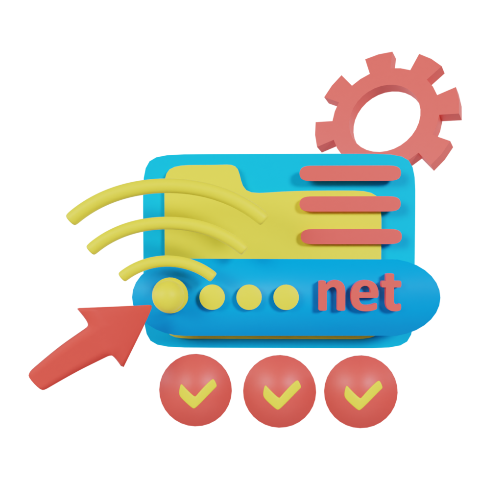 Internet web security icon, 3d icon element for internet system png