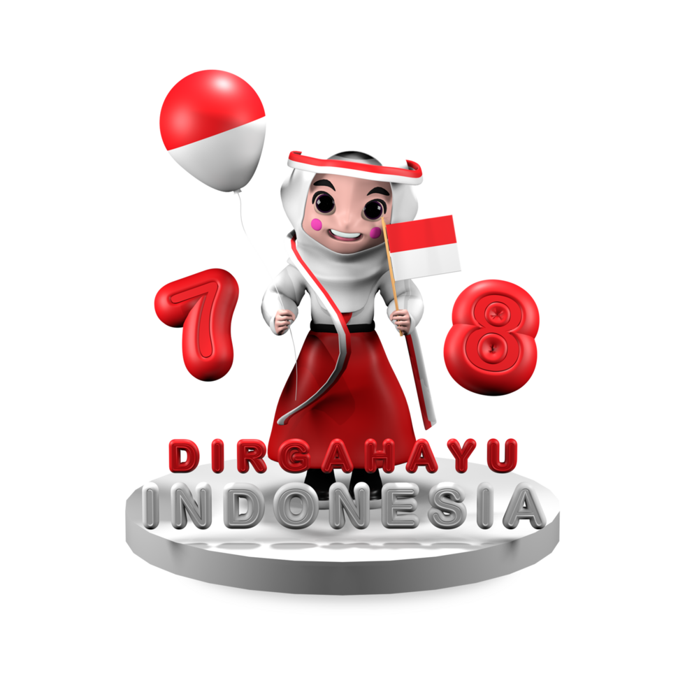 Indonesiens oberoende dag flicka version png